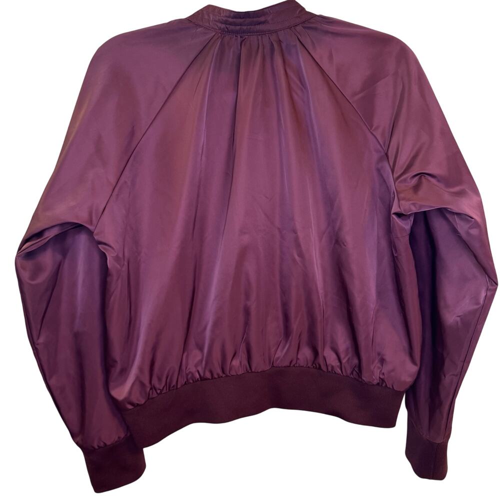 EUC Free People‎ Womens Burgundy Full-Zip Bomber Jacket - Picture 3 of 4